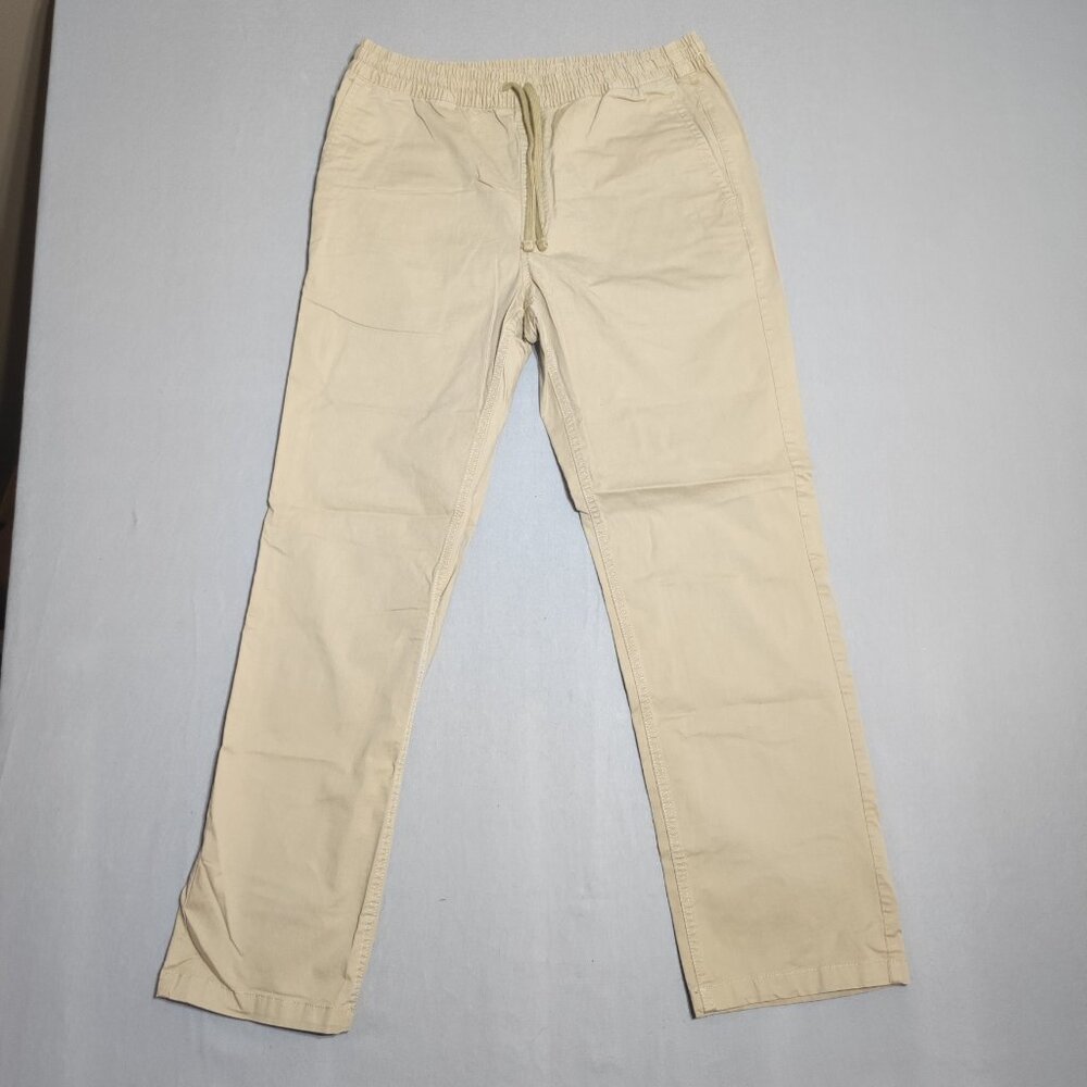 Vans Chino Loose pants men's size M cream colour Relaxed fit Range Elastic